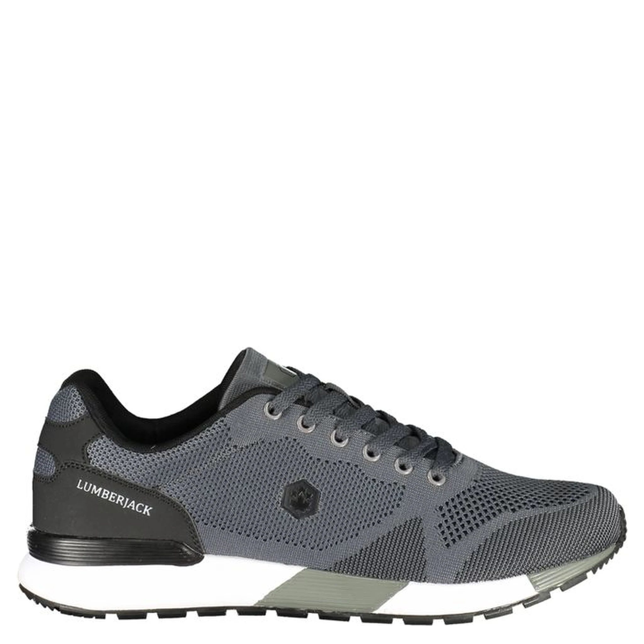 Grigio Polyester Men Sneaker