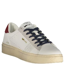 White Polyurethane Men Sneaker