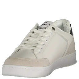 White Polyurethane Men Sneaker
