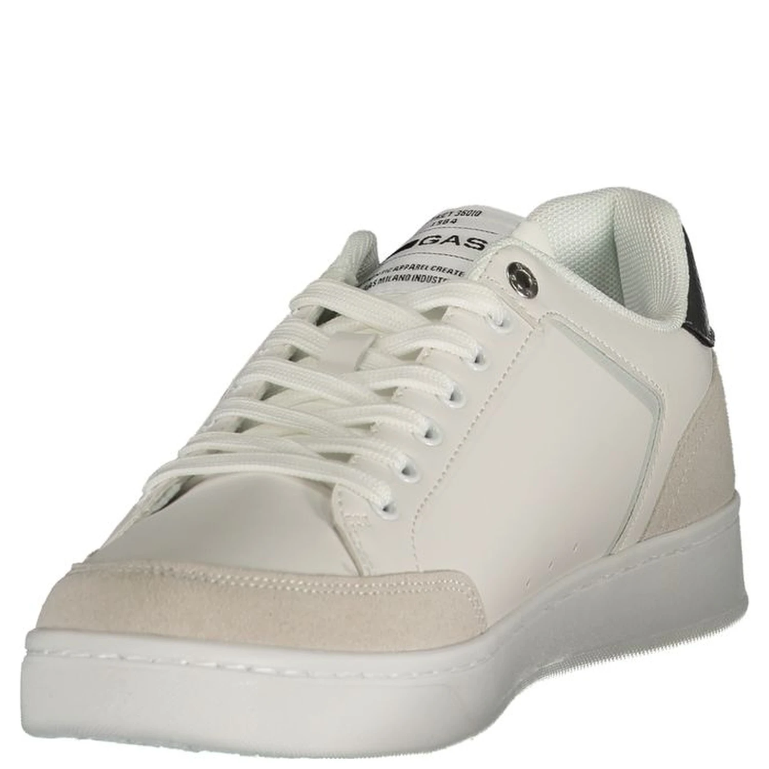 White Polyurethane Men Sneaker