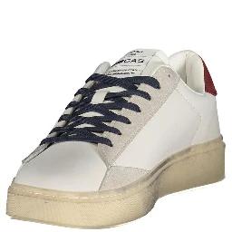 White Polyurethane Men Sneaker