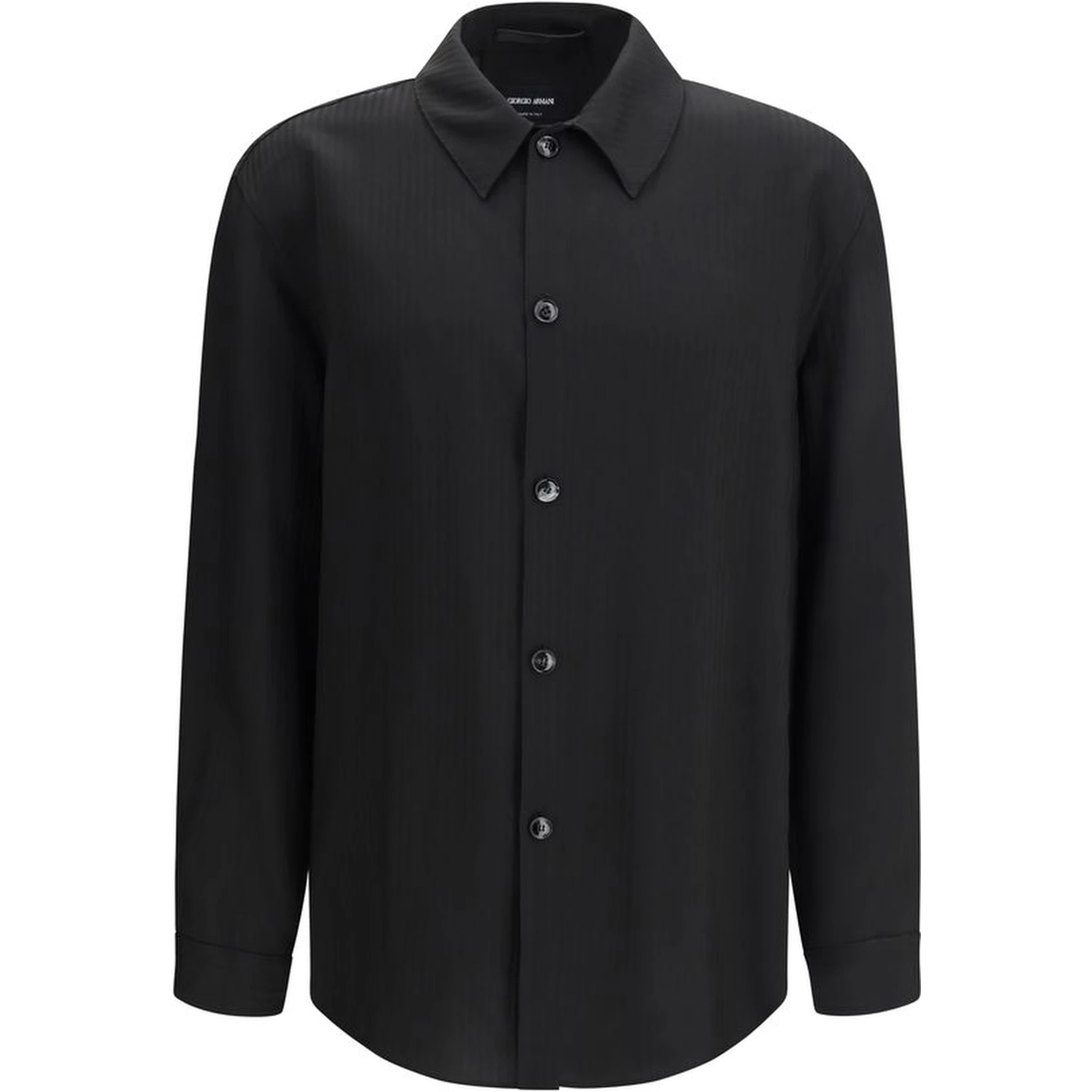 Black Viscose Dress Shirt