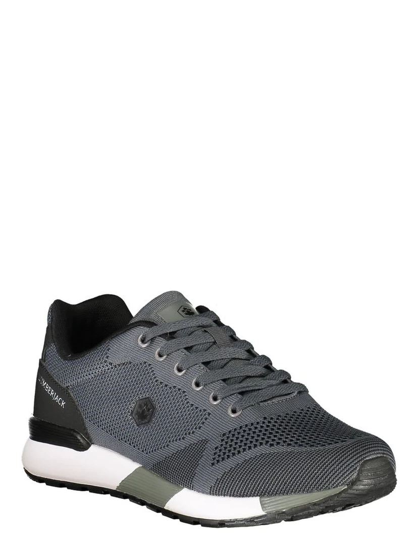 Grigio Polyester Men Sneaker