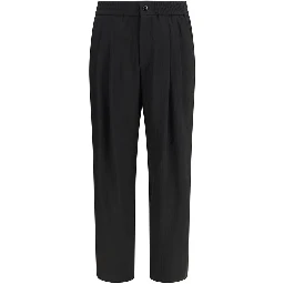 Black Viscose Casual Pants