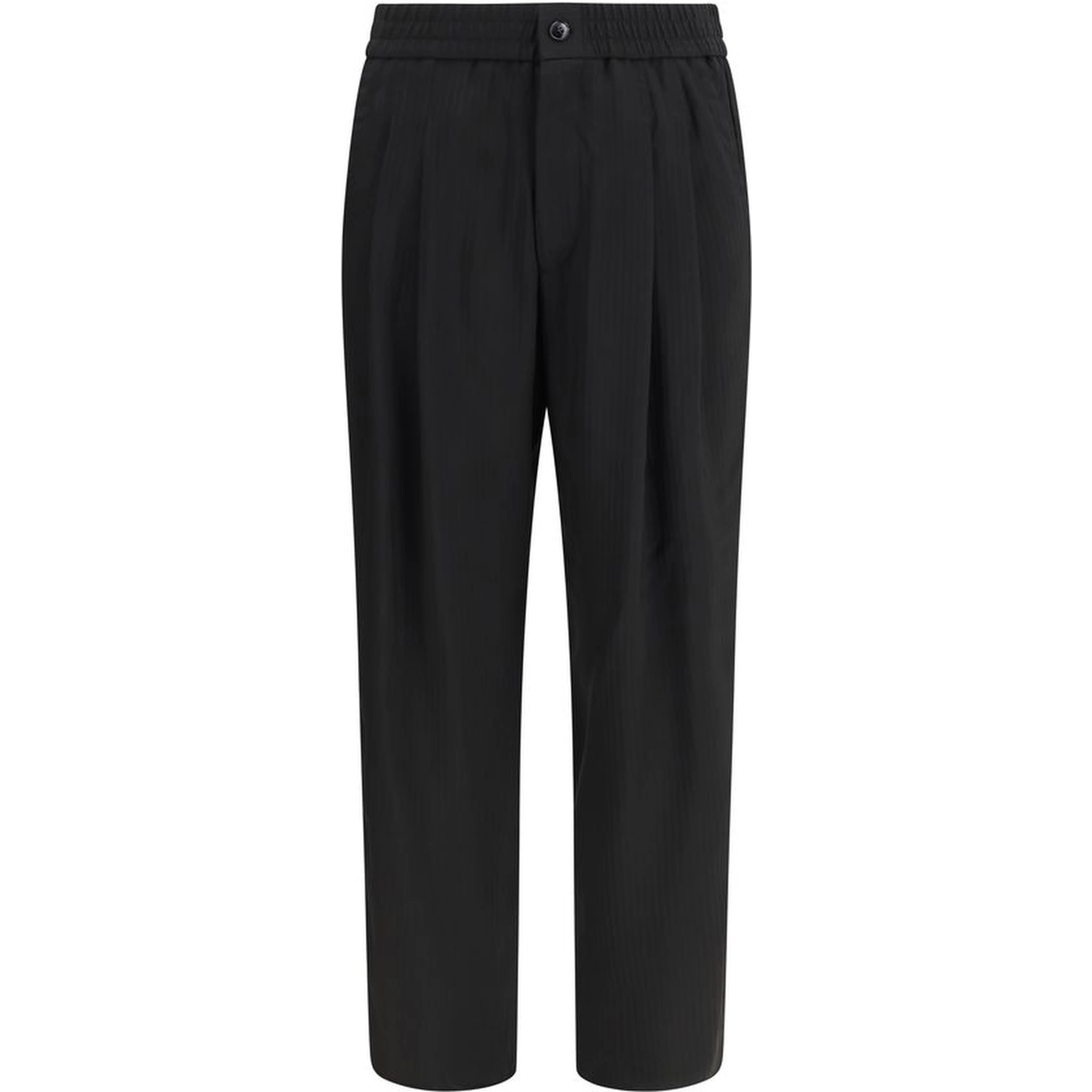 Black Viscose Casual Pants