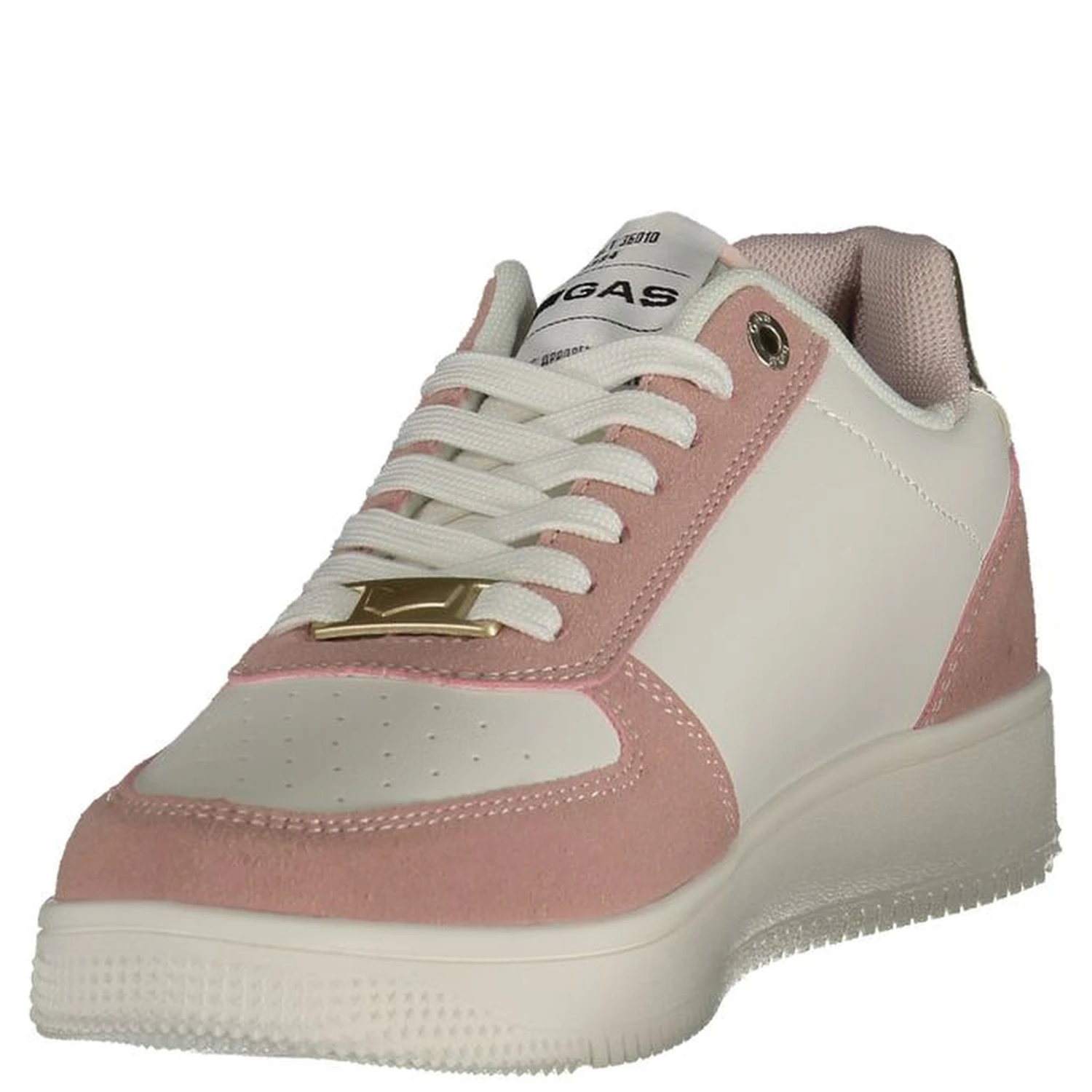 White Polyurethane Women Sneaker