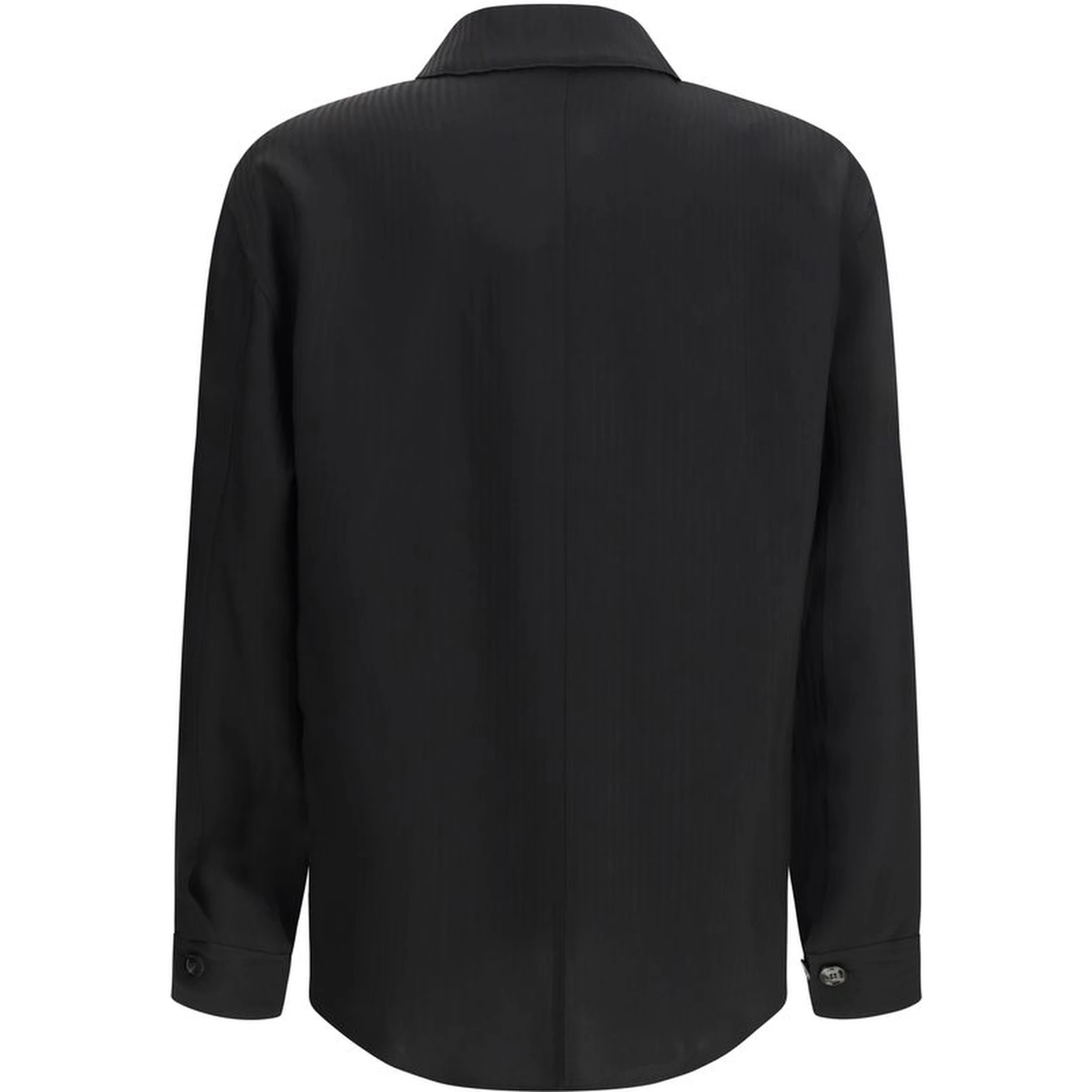 Black Viscose Dress Shirt