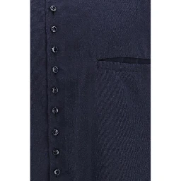Blue Silk Dress Shirt