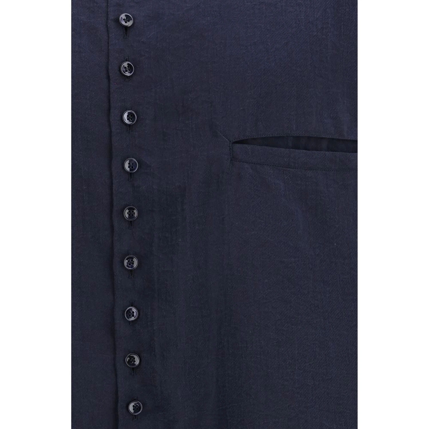 Blue Silk Dress Shirt