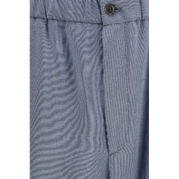 Gray Silk Casual Pants