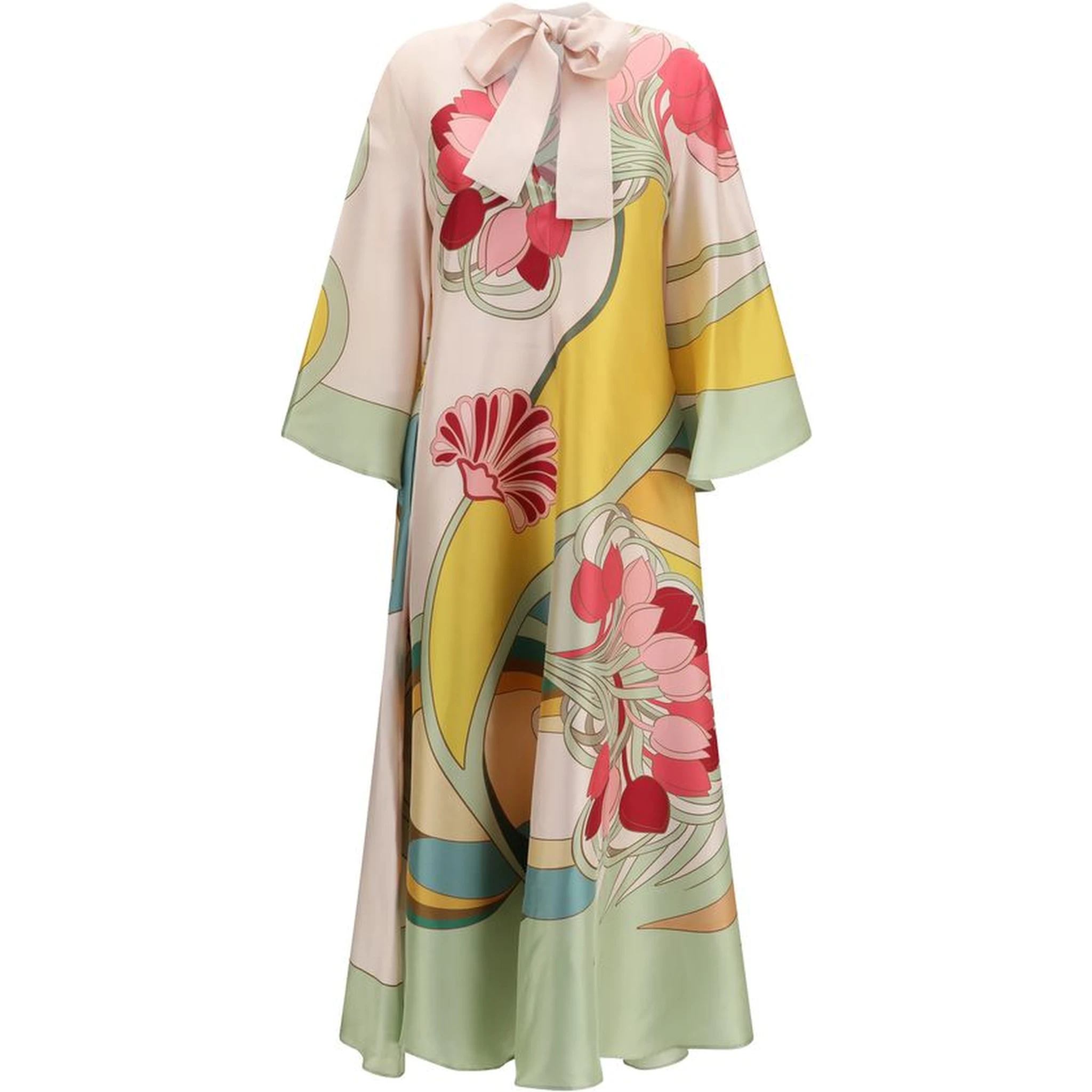Multicolor Silk Casual Dress