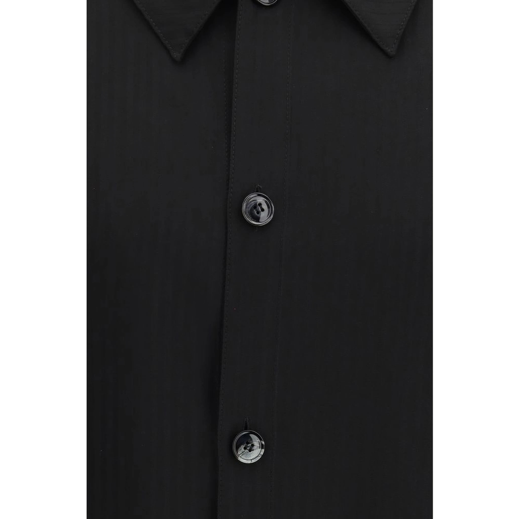 Black Viscose Dress Shirt
