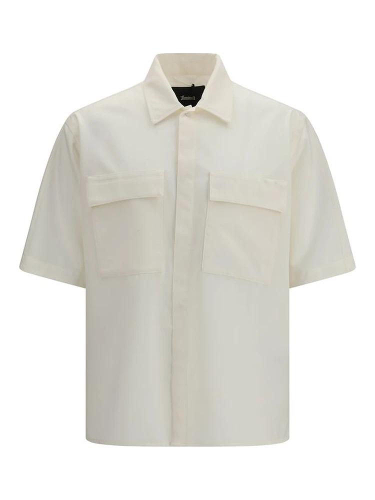 Beige Polyester Shortsleeve Shirt
