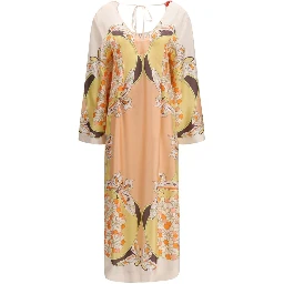Multicolor Silk Casual Dress