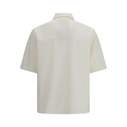 Beige Polyester Shortsleeve Shirt