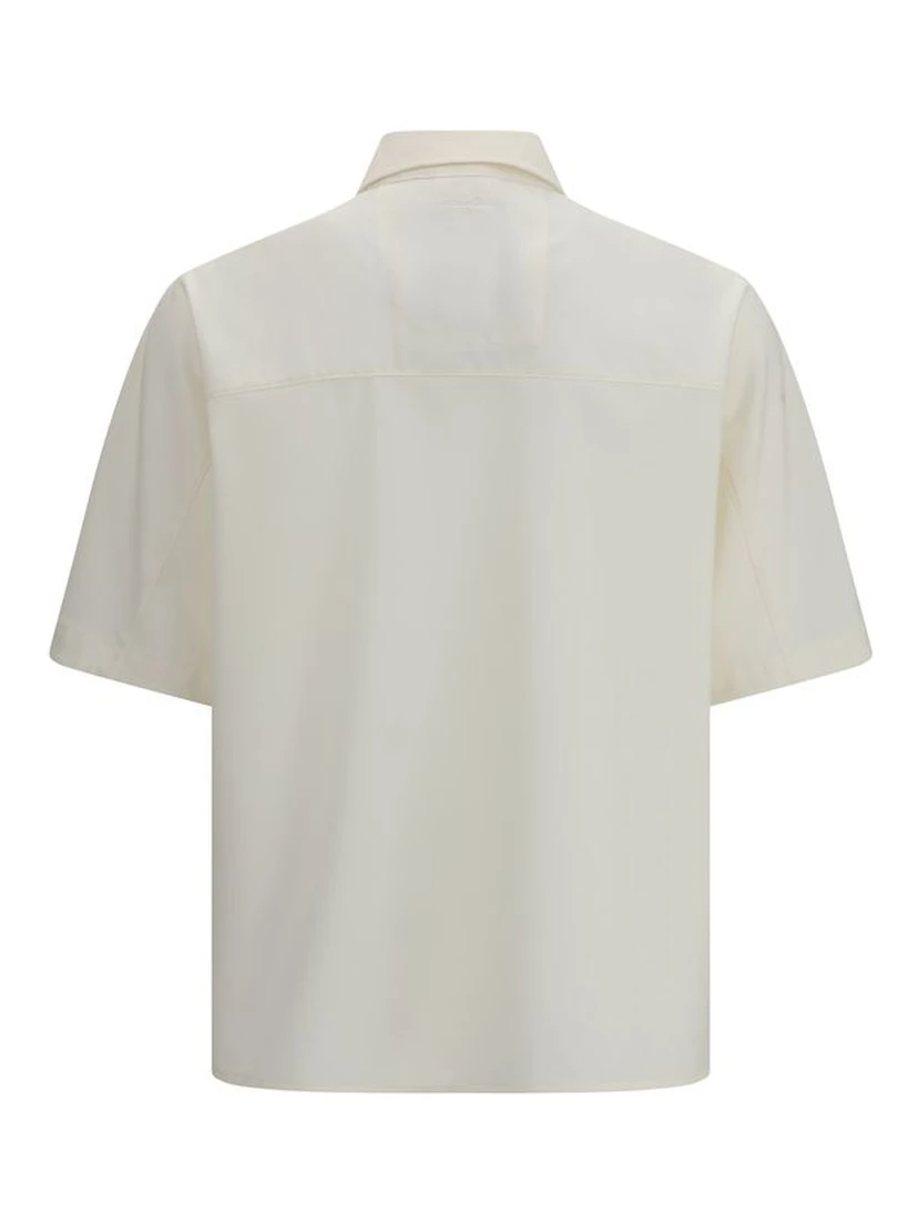 Beige Polyester Shortsleeve Shirt