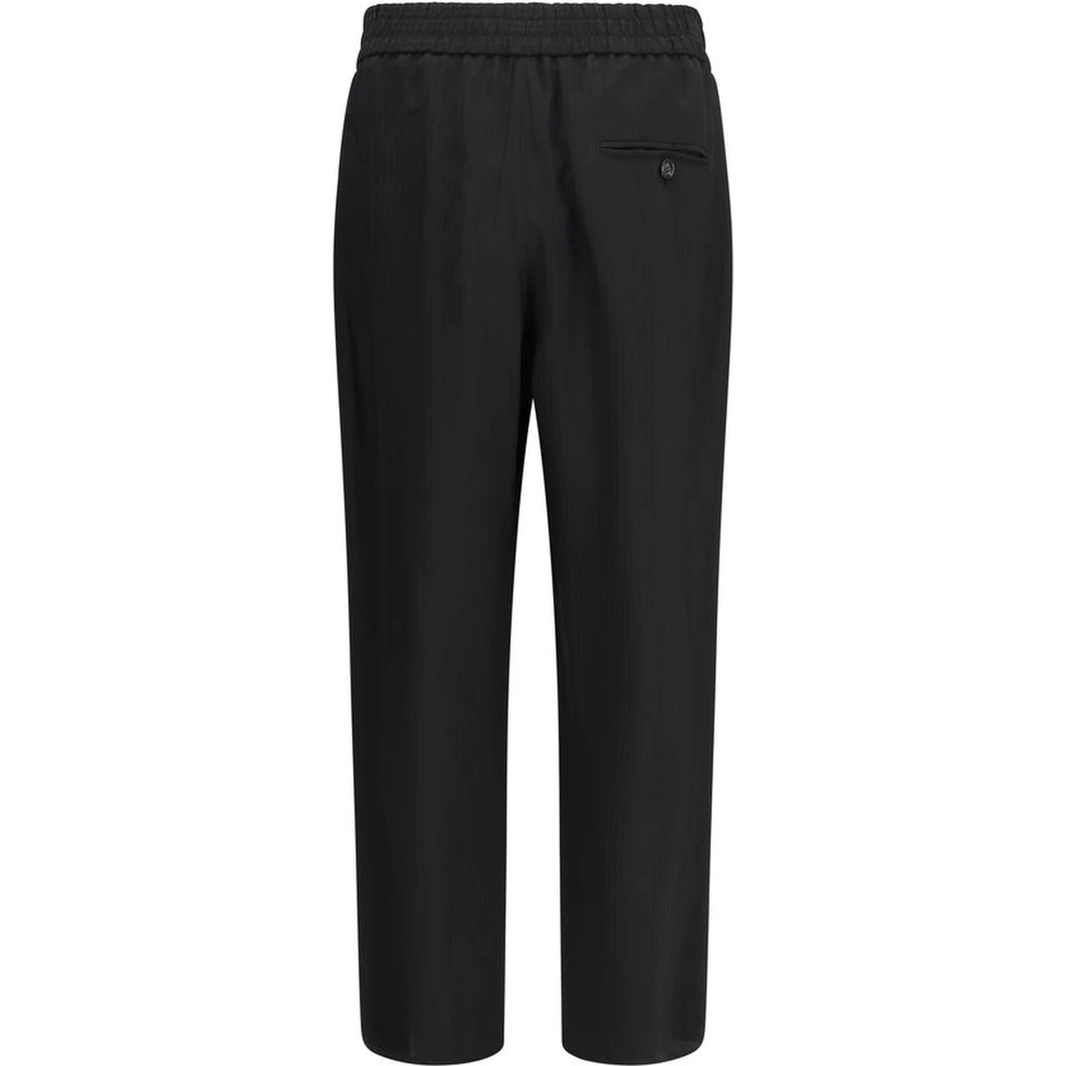 Black Viscose Casual Pants