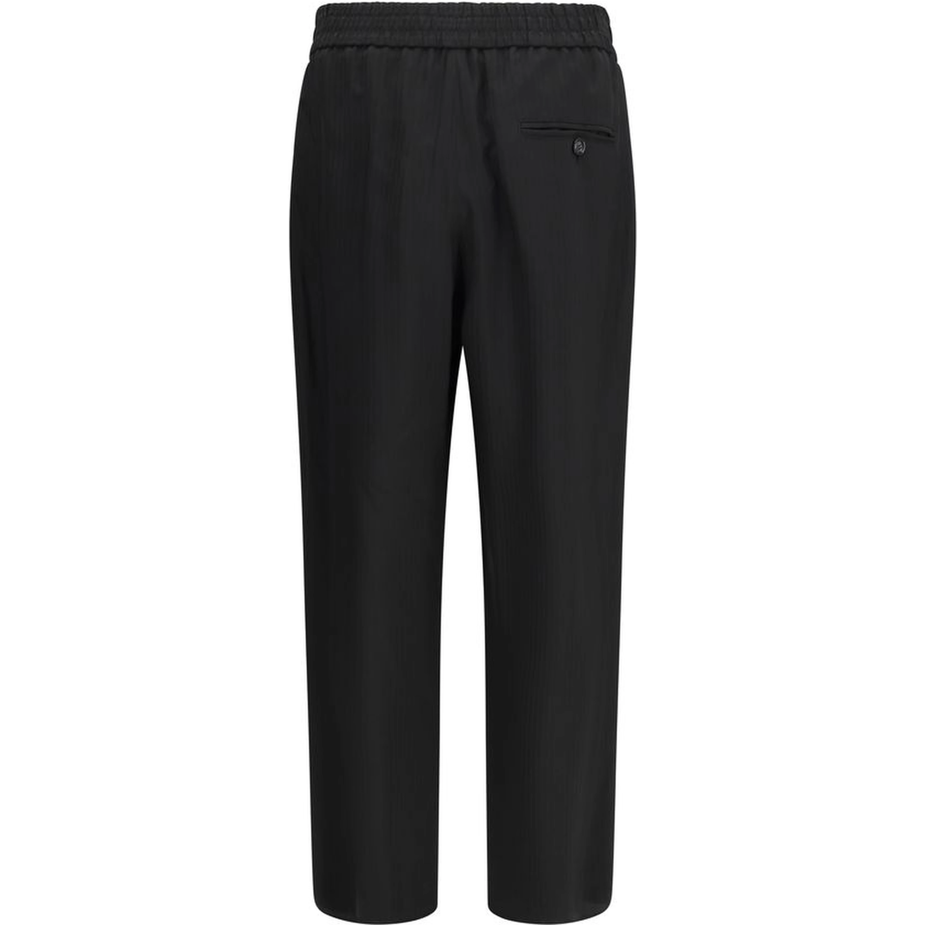Black Viscose Casual Pants