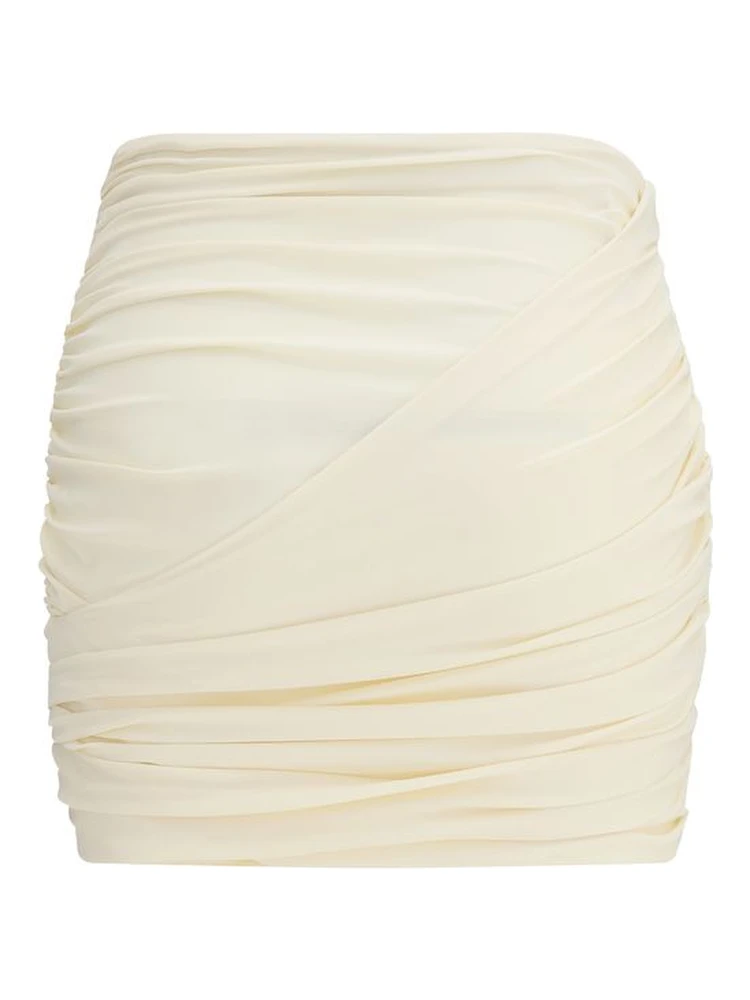 Beige Fabric Mini Skirt alternative