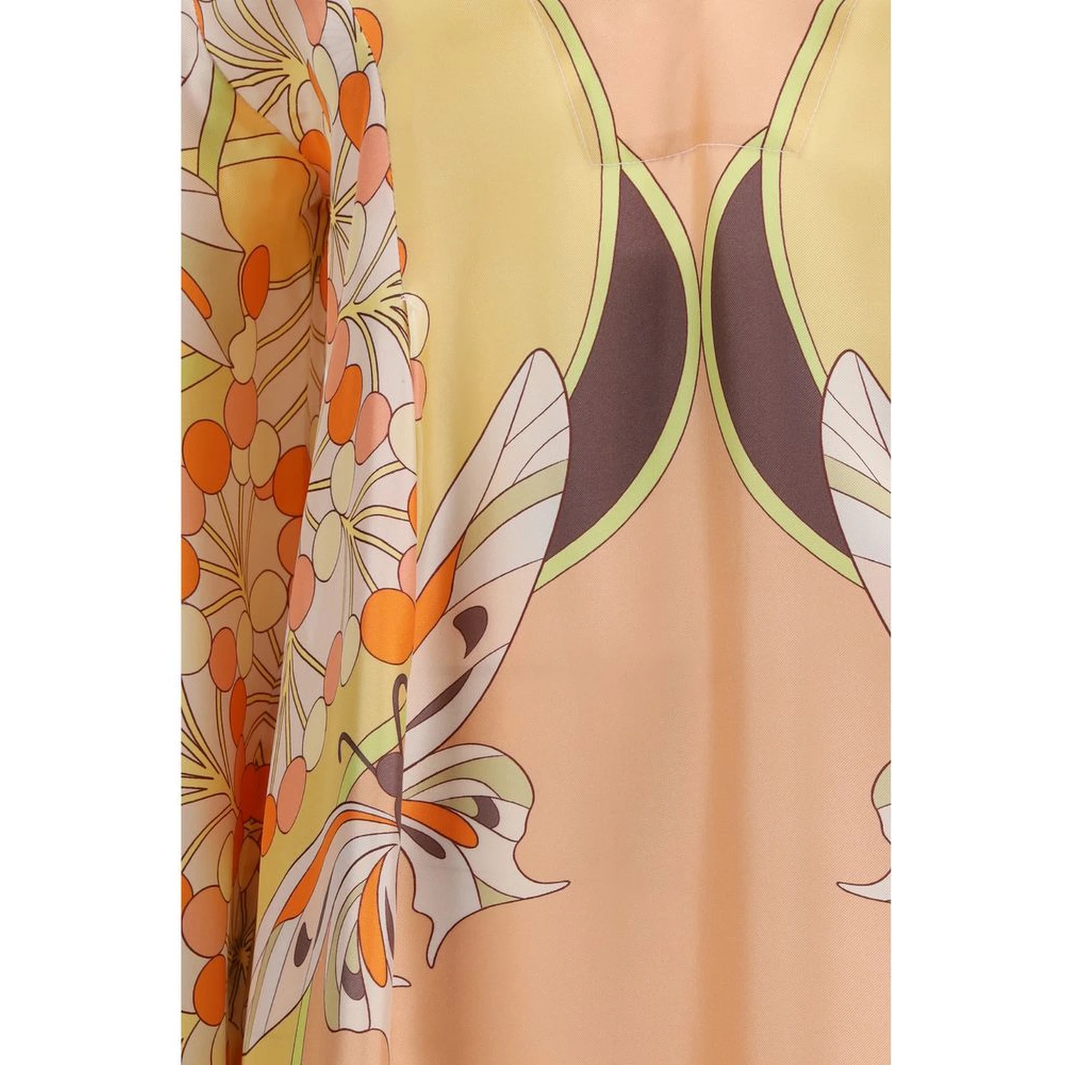 Multicolor Silk Casual Dress