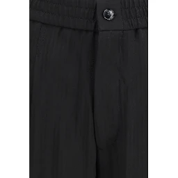 Black Viscose Casual Pants