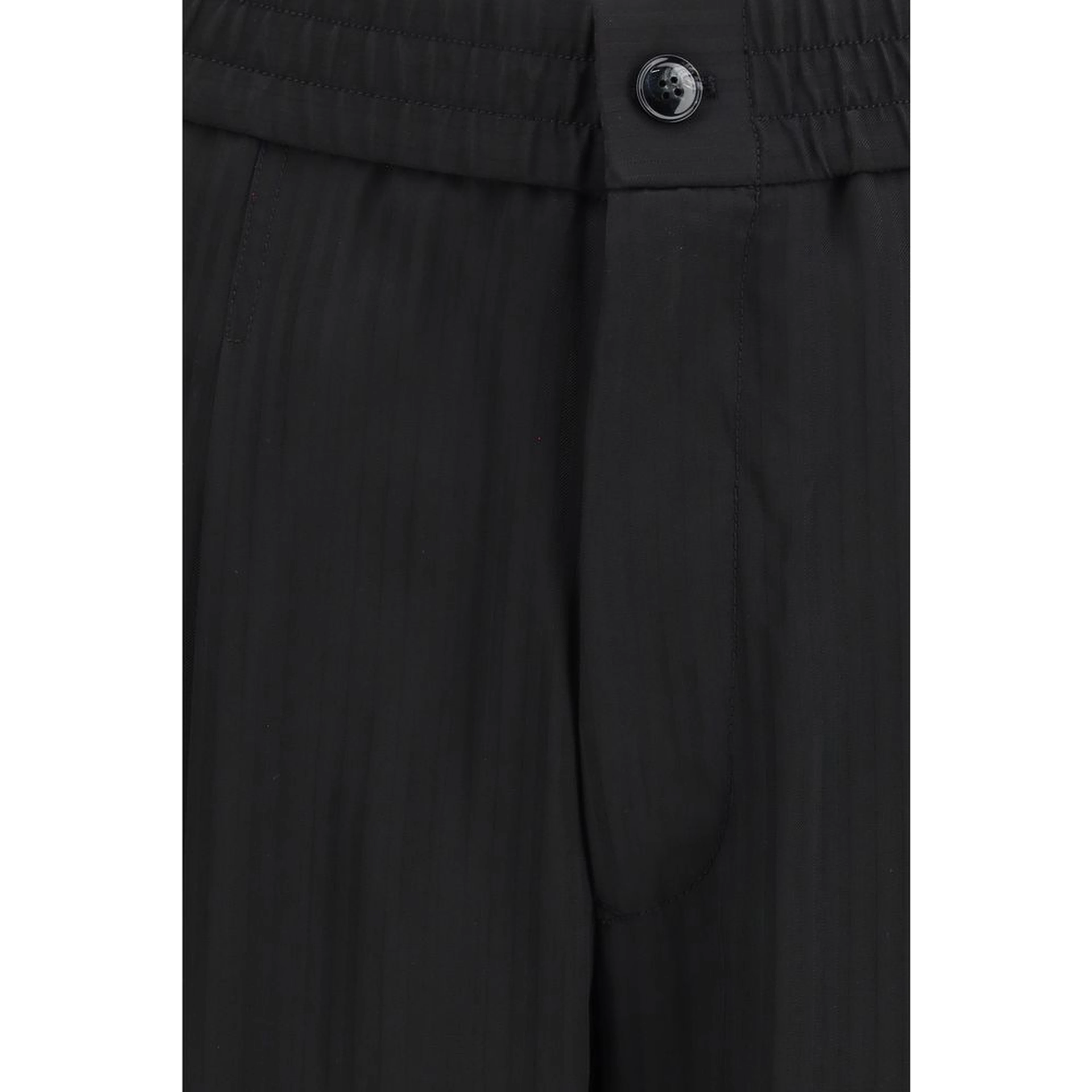 Black Viscose Casual Pants