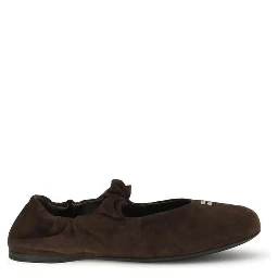 Brown Calf Leather Bos Taurus Ballet Flats