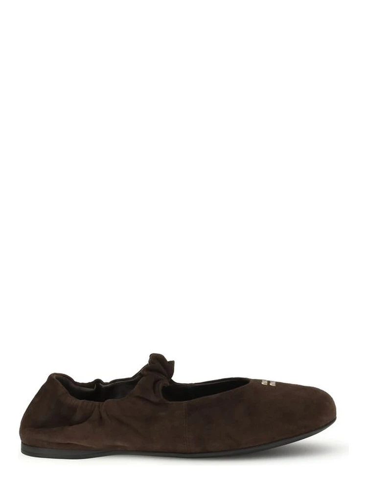 Brown Calf Leather Bos Taurus Ballet Flats