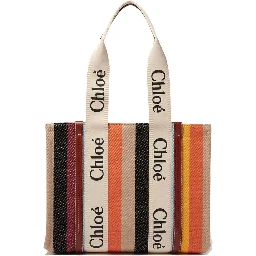 Beige Linen Tote Bag