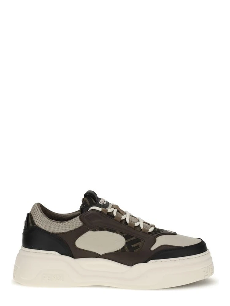 Black Calf Leather Bos Taurus Chunky Sneakers