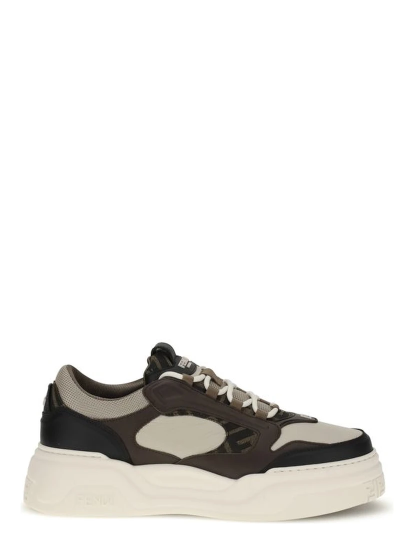 Black Calf Leather Bos Taurus Chunky Sneakers