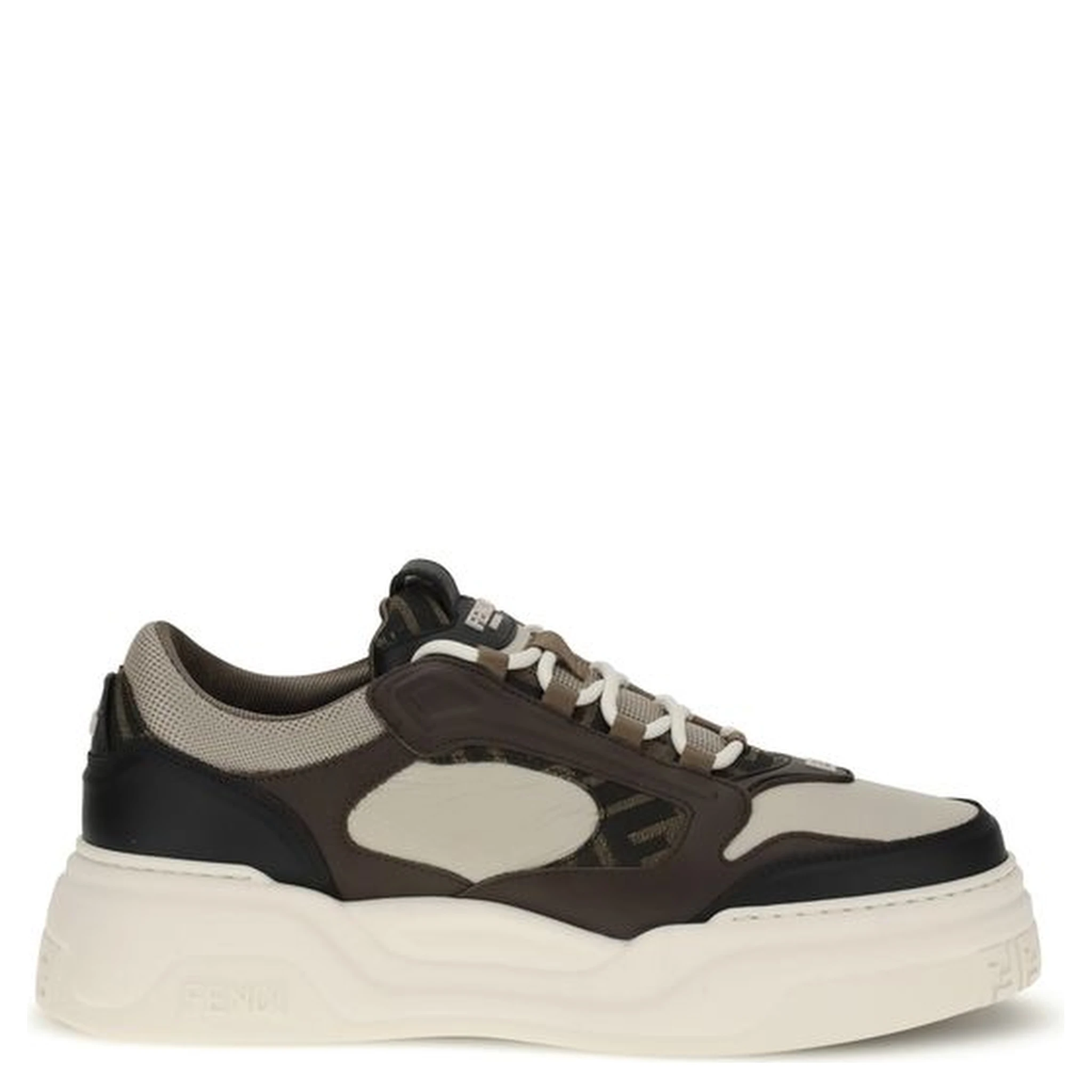 Black Calf Leather Bos Taurus Chunky Sneakers