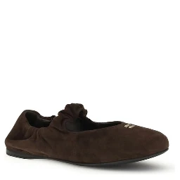 Brown Calf Leather Bos Taurus Ballet Flats
