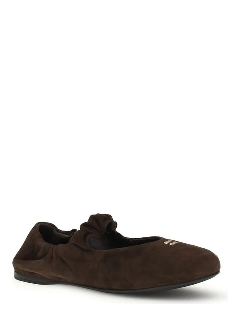 Brown Calf Leather Bos Taurus Ballet Flats