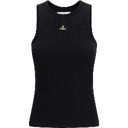 Black Cotton Sleeveles T-Shirt