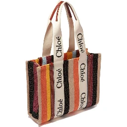 Beige Linen Tote Bag