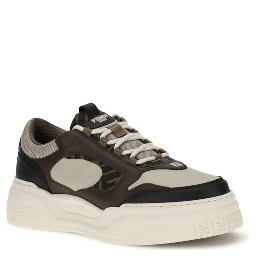 Black Calf Leather Bos Taurus Chunky Sneakers