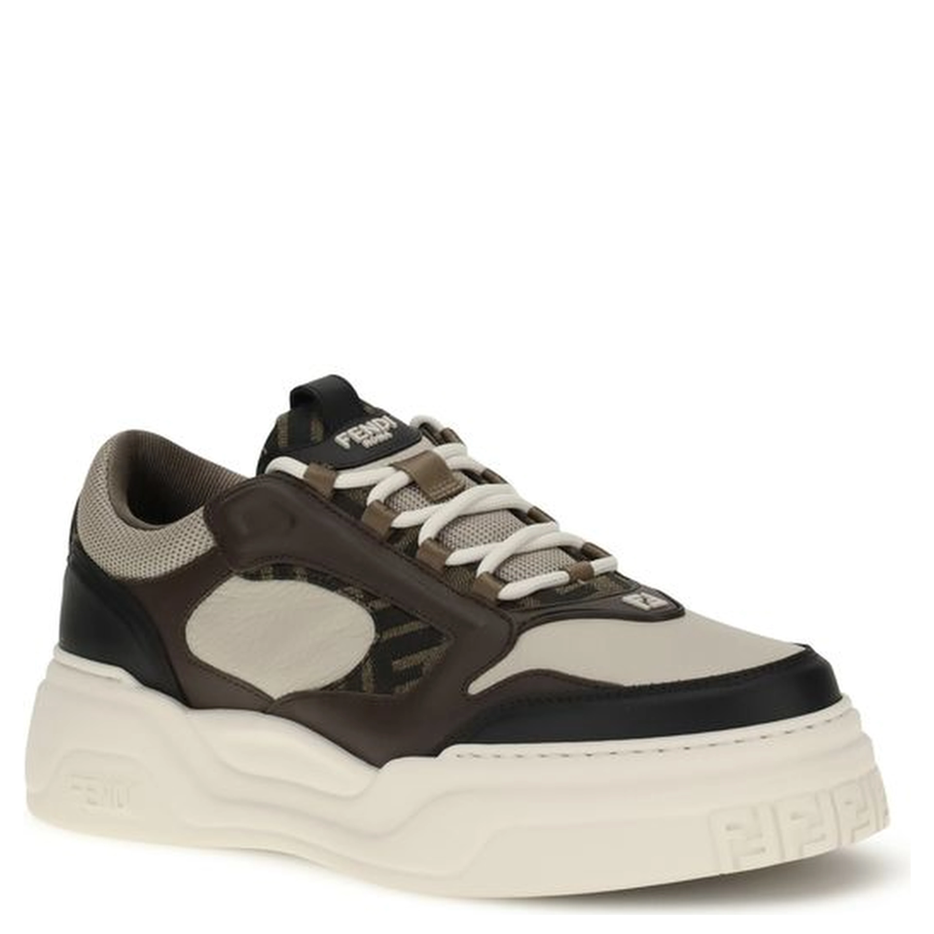 Black Calf Leather Bos Taurus Chunky Sneakers