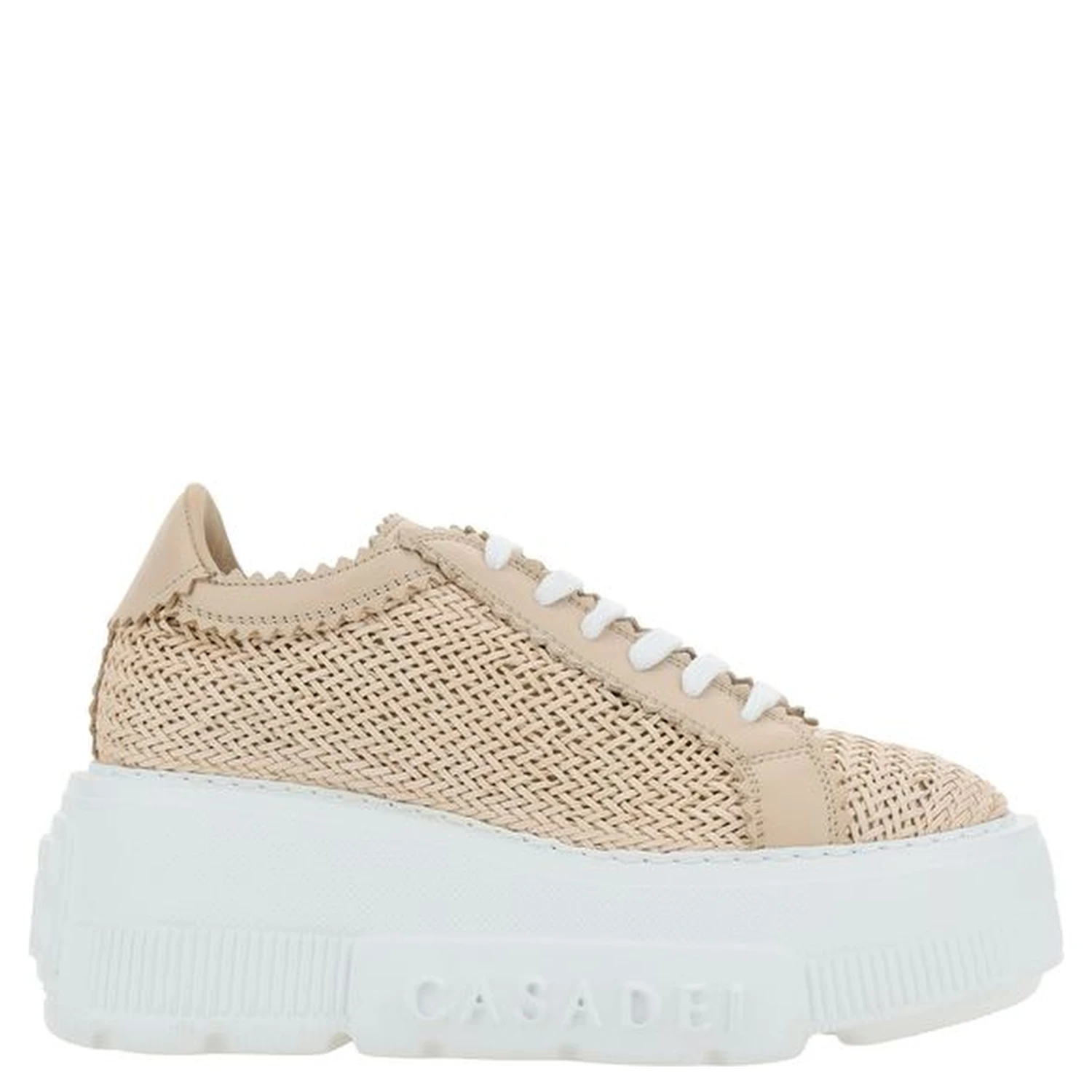 Beige Other Fibres Chunky Sneakers