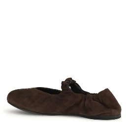 Brown Calf Leather Bos Taurus Ballet Flats
