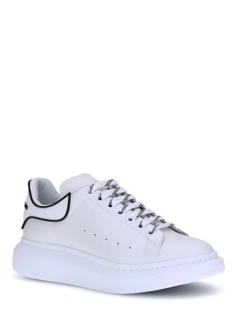 White Rubber Platform Sneakers