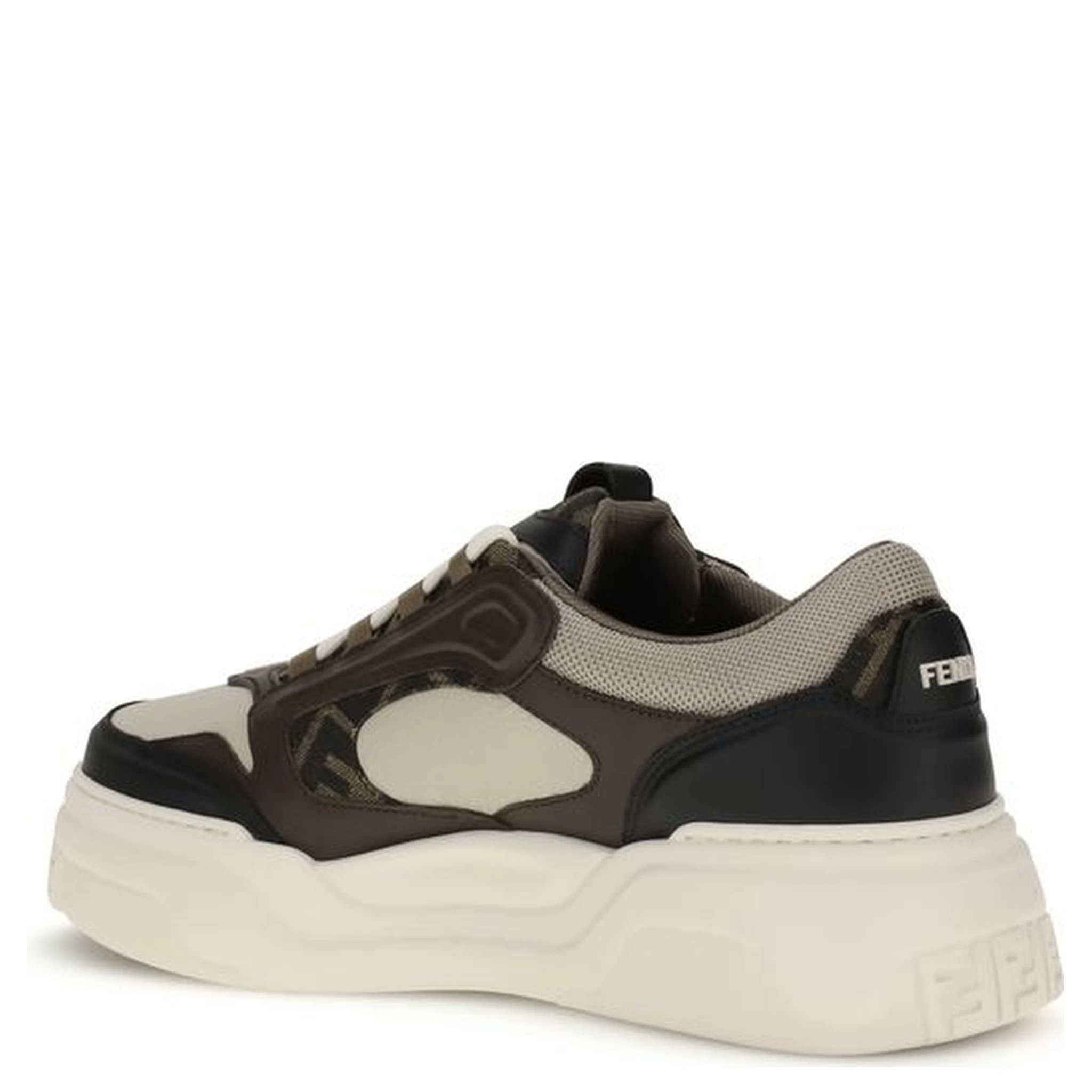 Black Calf Leather Bos Taurus Chunky Sneakers