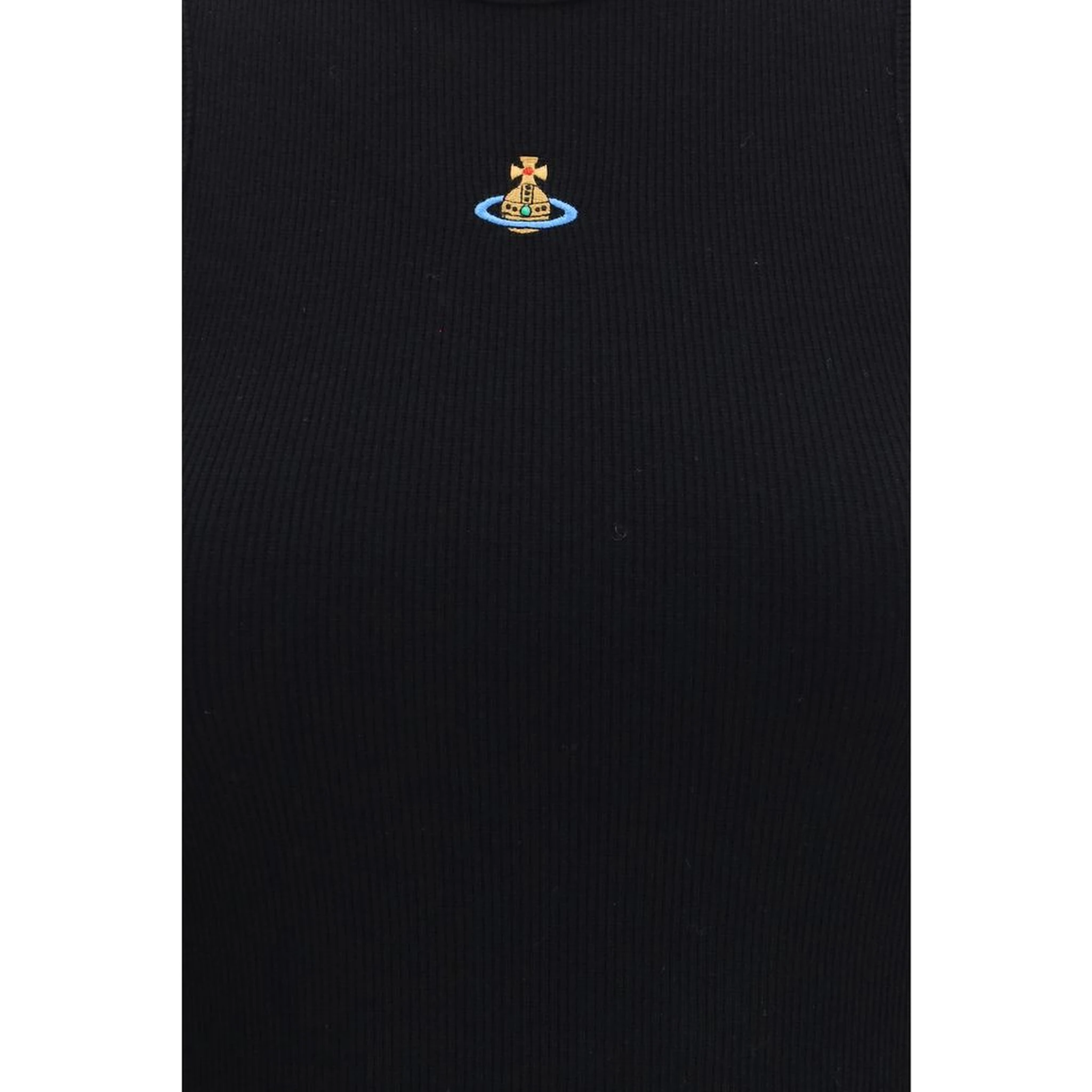 Black Cotton Sleeveles T-Shirt