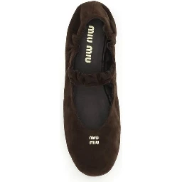 Brown Calf Leather Bos Taurus Ballet Flats