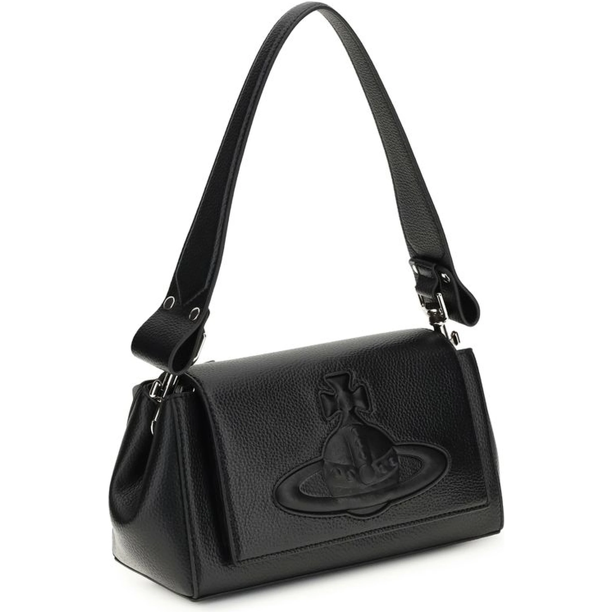 Black Polyethylene Shoulder Bag