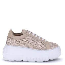 Beige Other Fibres Chunky Sneakers