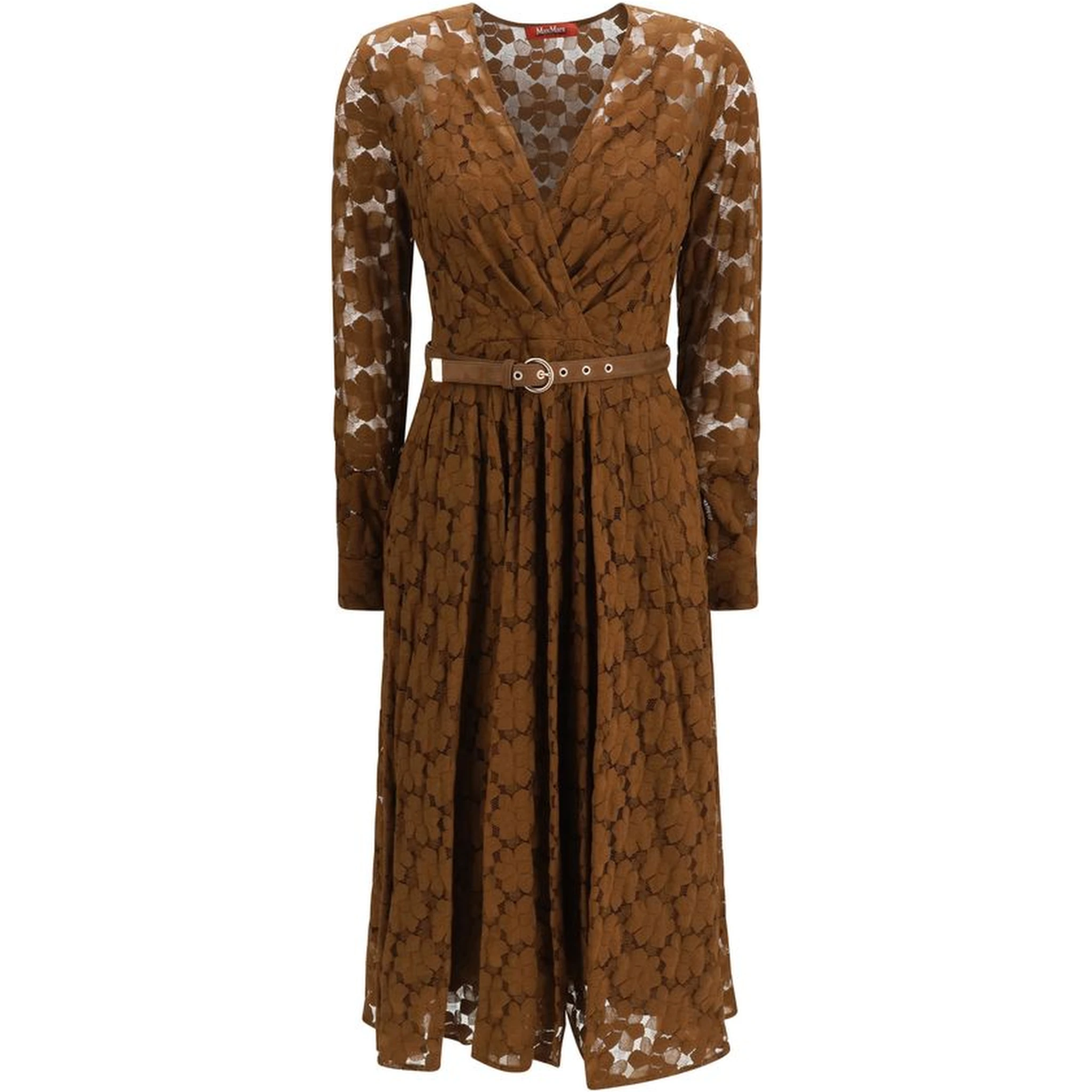 Brown Polyamide Cocktail Dress
