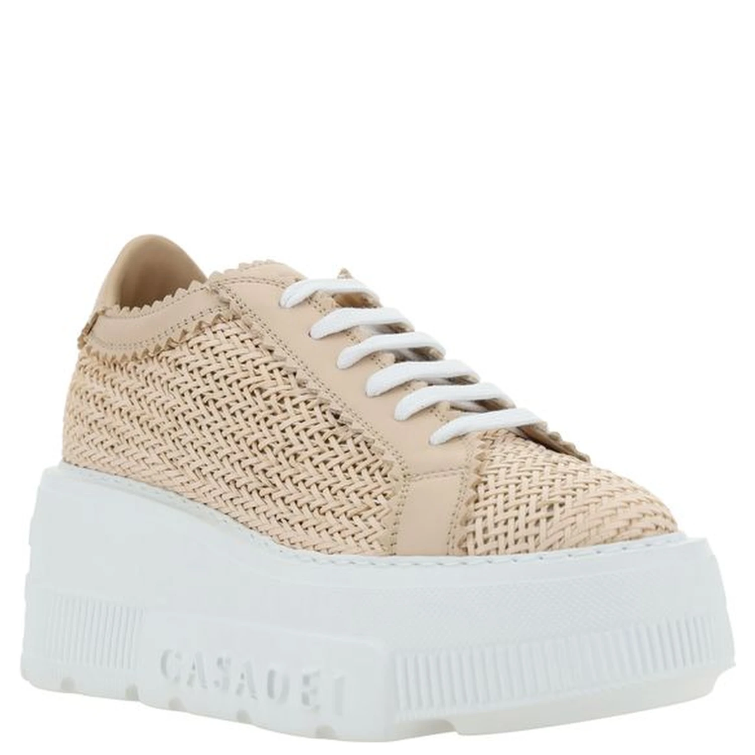 Beige Other Fibres Chunky Sneakers