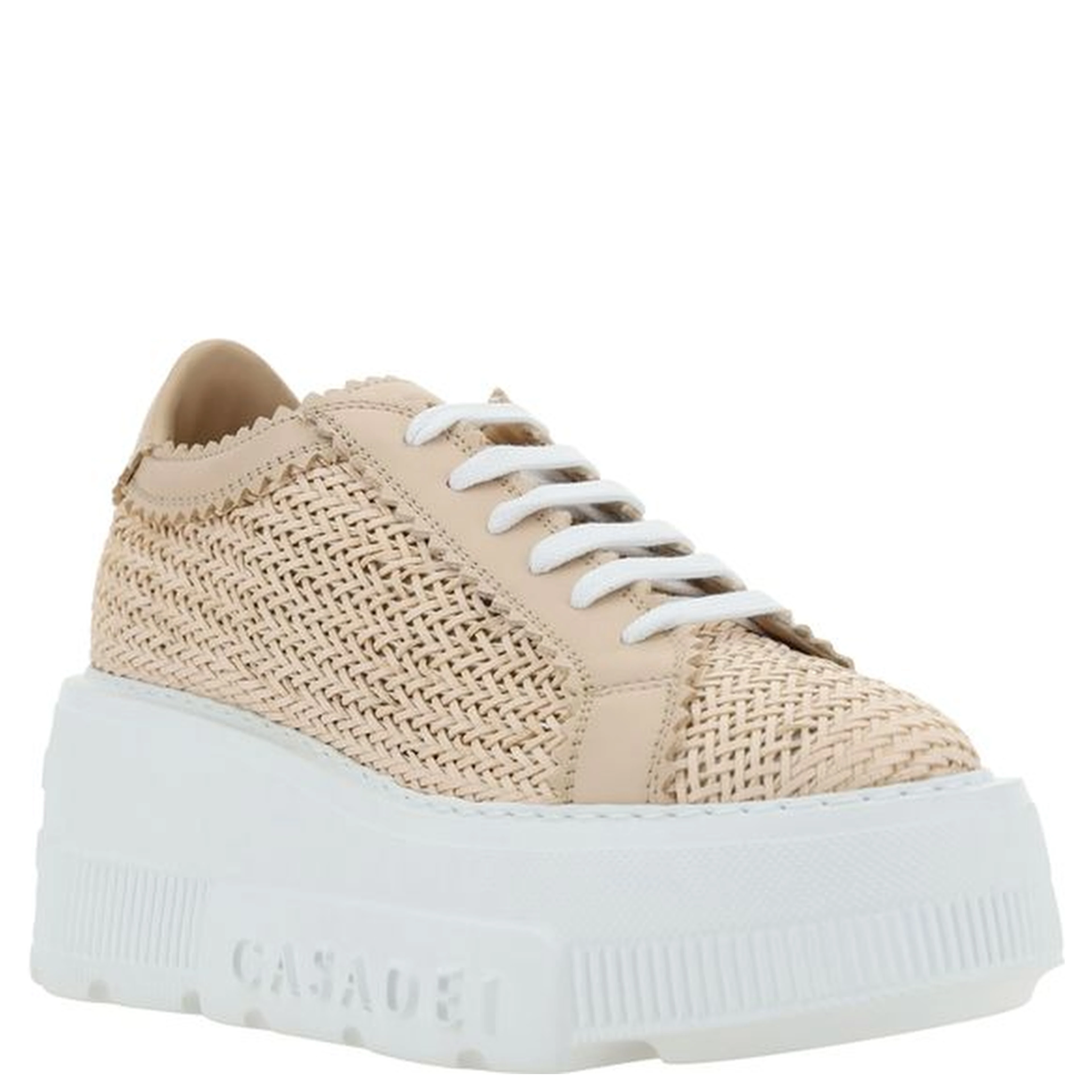 Beige Other Fibres Chunky Sneakers