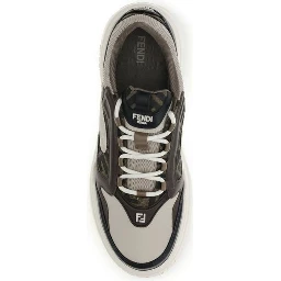 Black Calf Leather Bos Taurus Chunky Sneakers